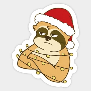 Christmas Sloth Sticker